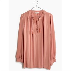 Madewell Pink Tassel Shirt